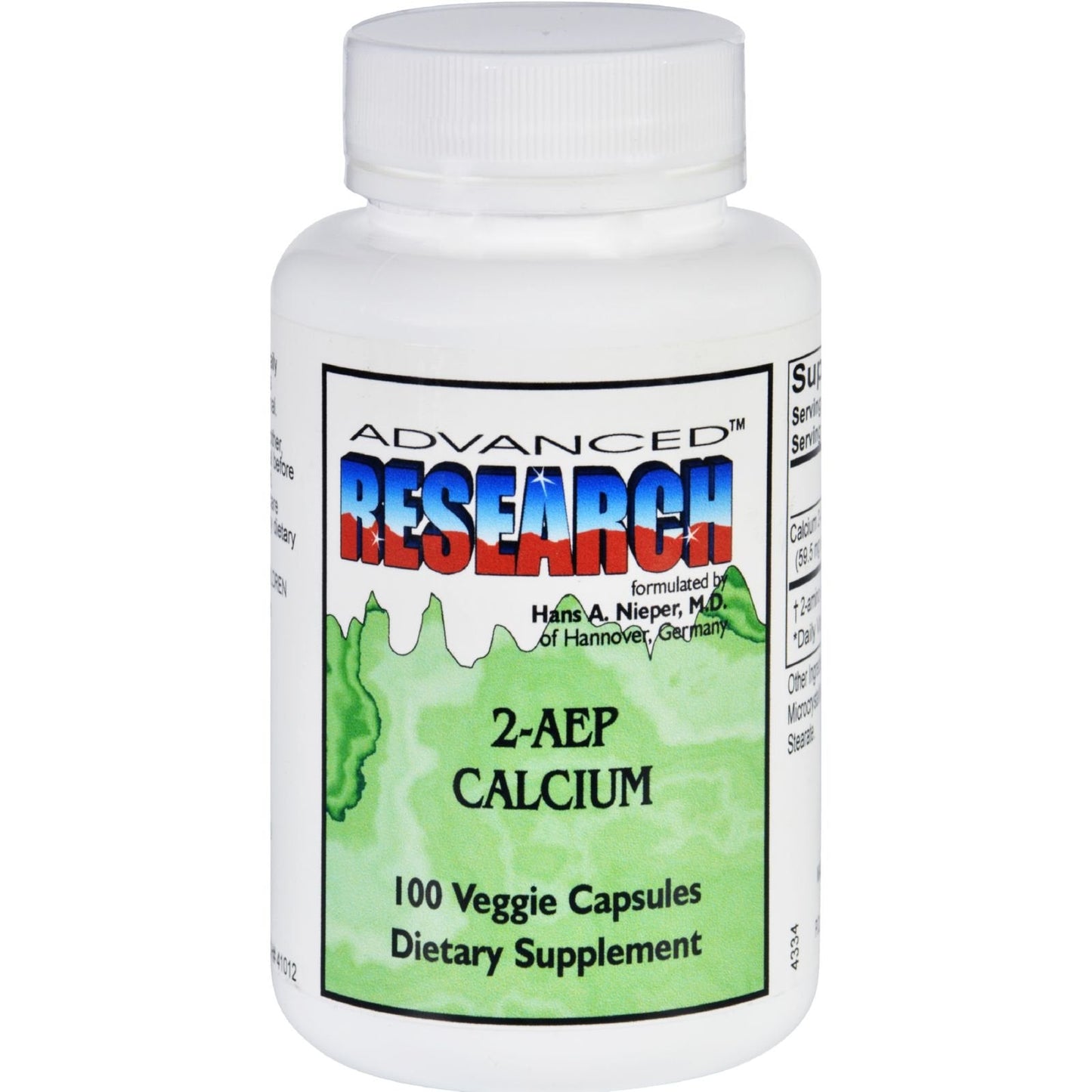 NCI Advanced Research Dr. Hans Nieper Calcium 2-AEP Capsules – 100 Count