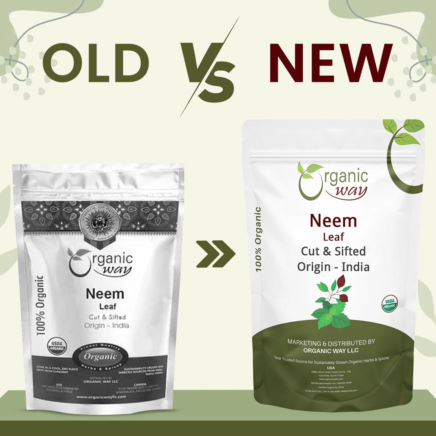 Organic Neem Leaf Cut & Sifted - Herbal Tea | Premium Dried Neem Leaves | USDA Certified | Non-GMO & Gluten Free | Origin India (4 oz)
