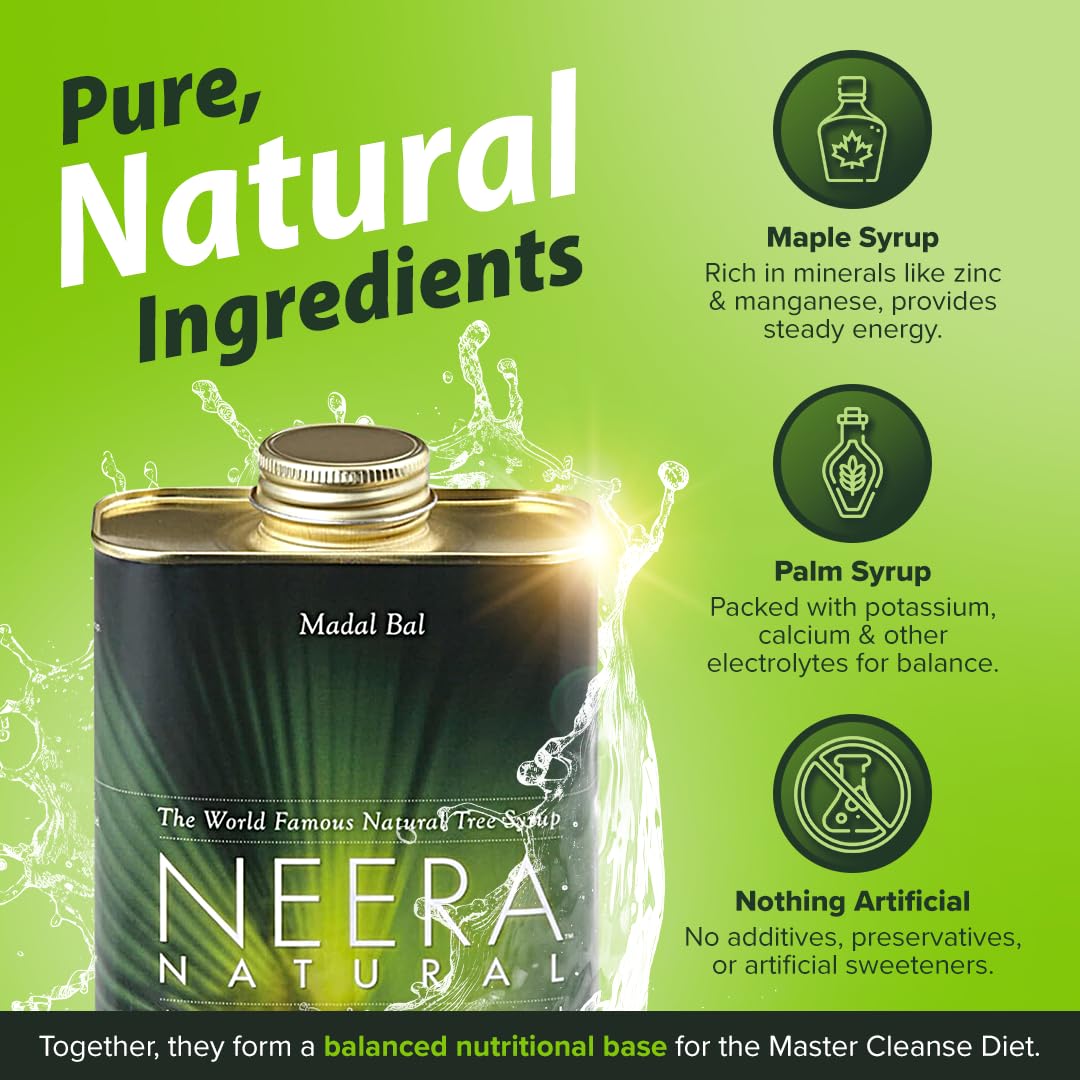Neera Natural Madal Bal Syrup Master Cleanse – Lemonade Detox Diet, 33.8 fl oz