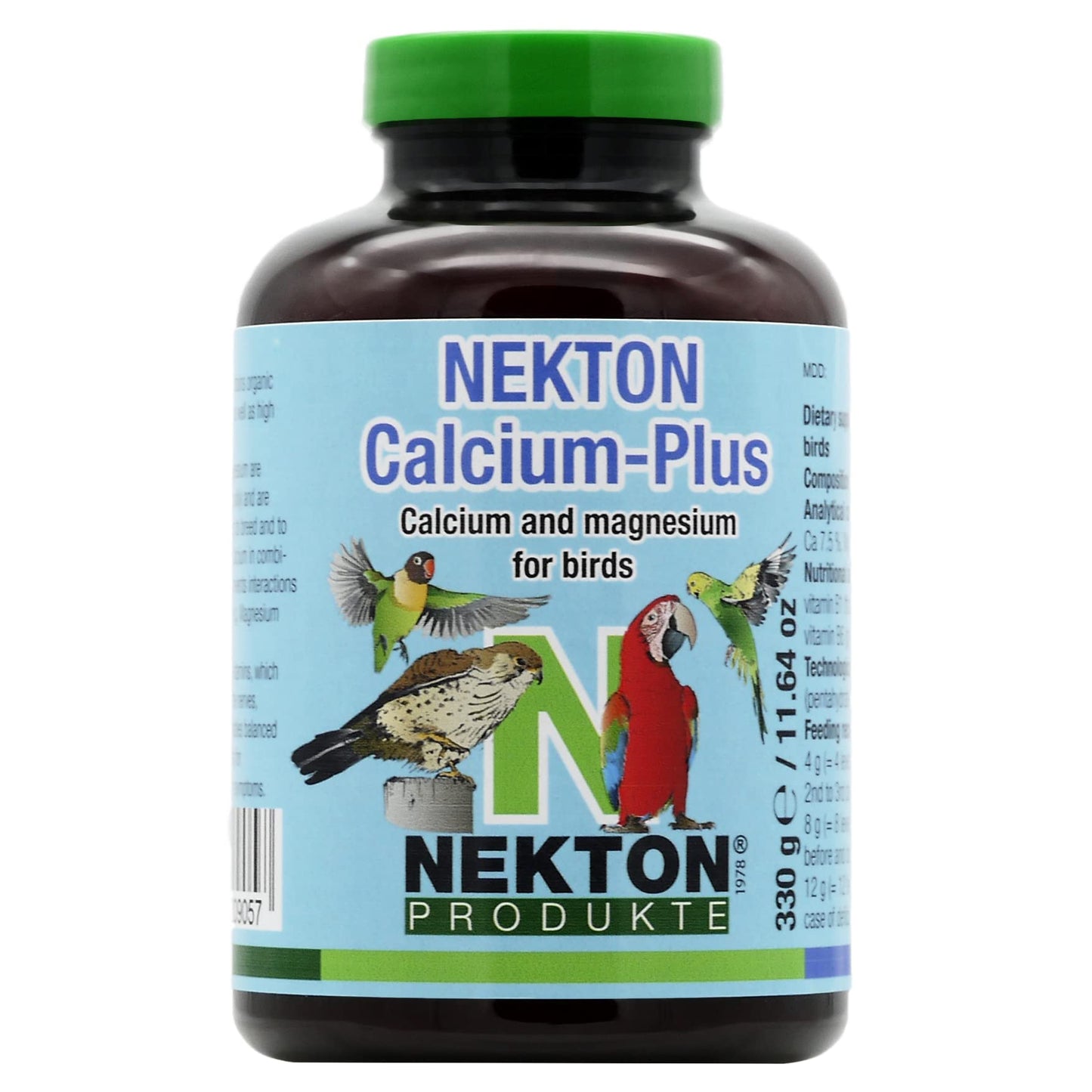 Nekton Calcium Plus – Calcium with Magnesium & Vitamins, White, 330g/11.64 oz