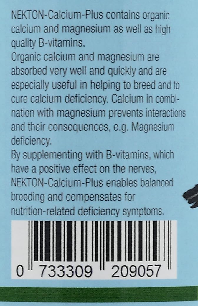 Nekton Calcium Plus – Calcium with Magnesium & Vitamins, White, 330g/11.64 oz