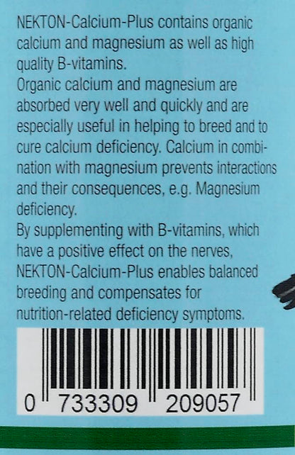 Nekton Calcium Plus – Calcium with Magnesium & Vitamins, White, 330g/11.64 oz