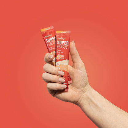 Nello Superfocus Drink Mix – Fruit Punch, Sugar-Free, On-The-Go Packets