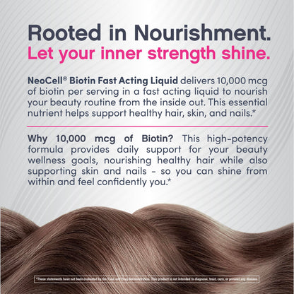 NeoCell Biotin Liquid Drops 10000mcg – 2oz Berry Flavor | Hair, Skin & Nails