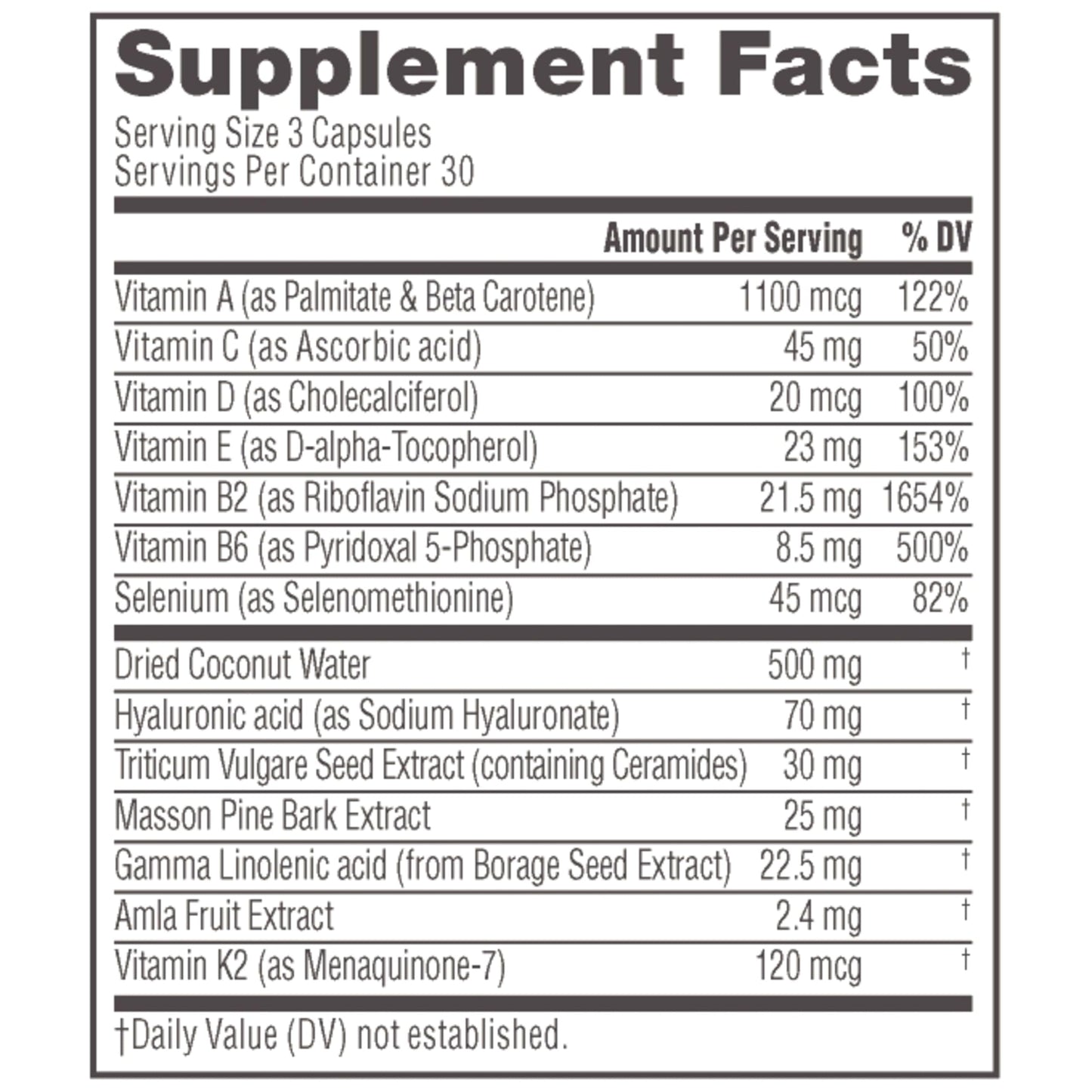 NeoCell Glow Matrix with Hyaluronic Acid - 90 Capsules | Skin Hydration