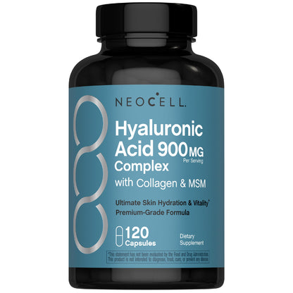 NeoCell Hyaluronic Acid Complex 900mg – 120 Capsules | BioActive Collagen Peptides & MSM