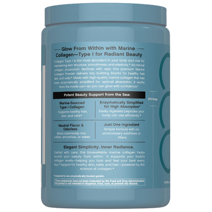 NeoCell Marine Collagen Peptides Powder – 8 oz Unflavored | Superior Absorption | Hair, Skin & Nails