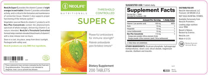 NeoLife Super C – 430 mg Vitamin C Tablet with Plant-Based Extracts