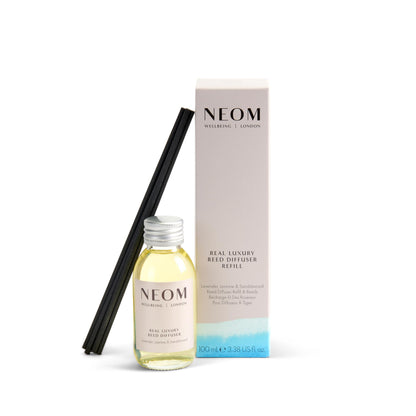 NEOM Real Luxury Reed Diffuser Refill 100ml – Lavender, Jasmine & Sandalwood | 100% Natural Fragrances | Up to 12 Weeks