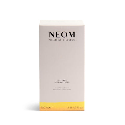 NEOM Happiness Reed Diffuser 100ml – Neroli, Mimosa & Lemon | 12 Weeks, 100% Natural & Refillable