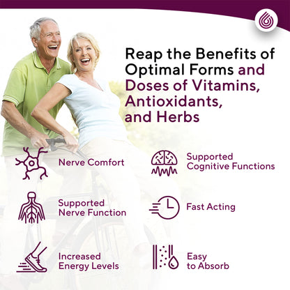 NERVE RENEW Advanced Nerve Support – 300mg Stabilized R-Alpha Lipoic Acid, B Complex & Benfotiamine