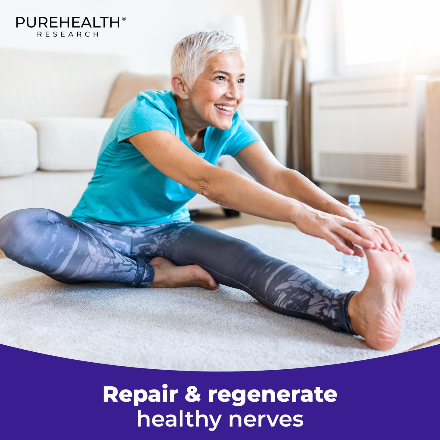 PUREHEALTH RESEARCH Nerve Regen Formula – Nerve Support Supplement for Hands & Feet | 60 Capsules