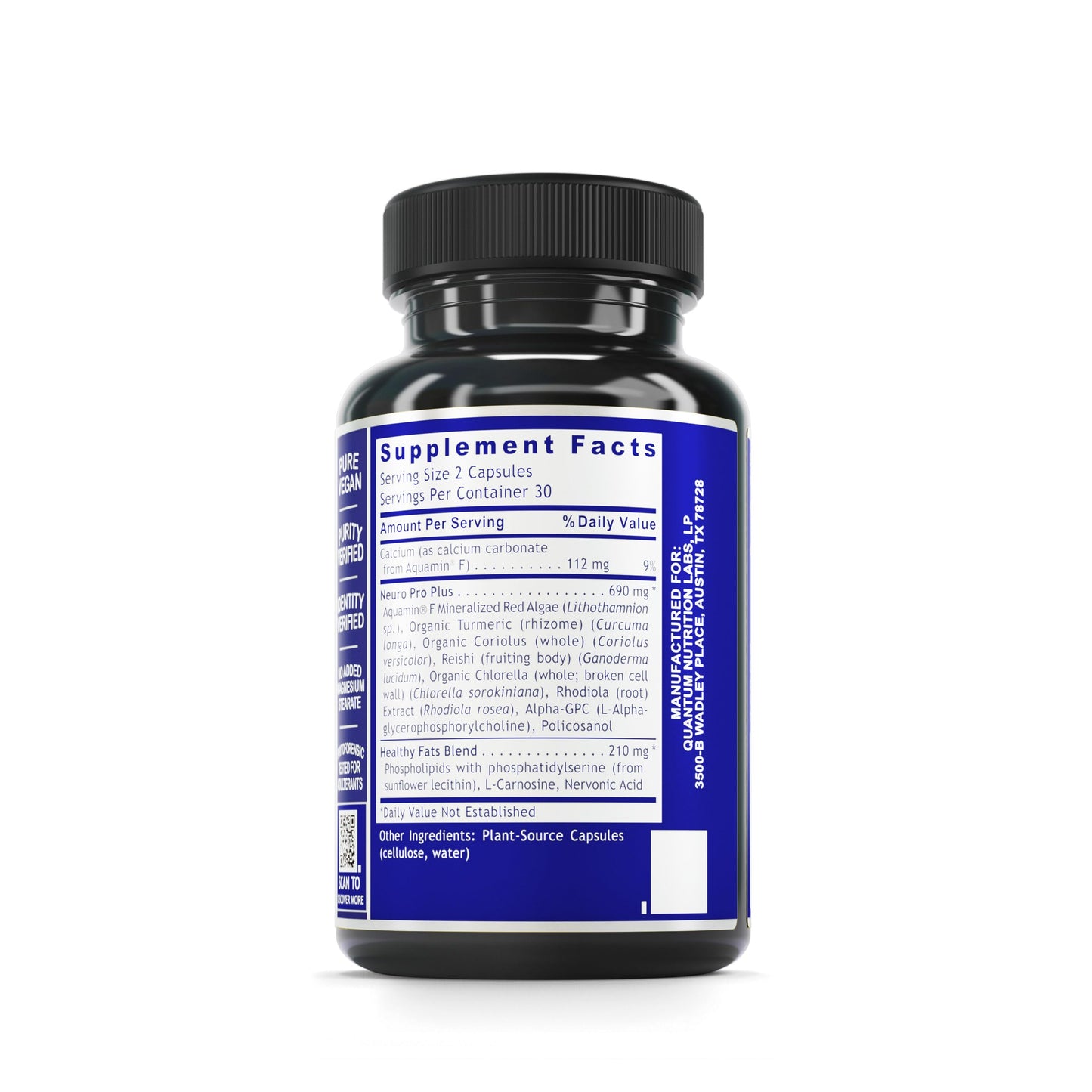 Quantum Nutrition Labs Nerve Support – Brain & Nerve Health Nootropic (60 Veggie Capsules)