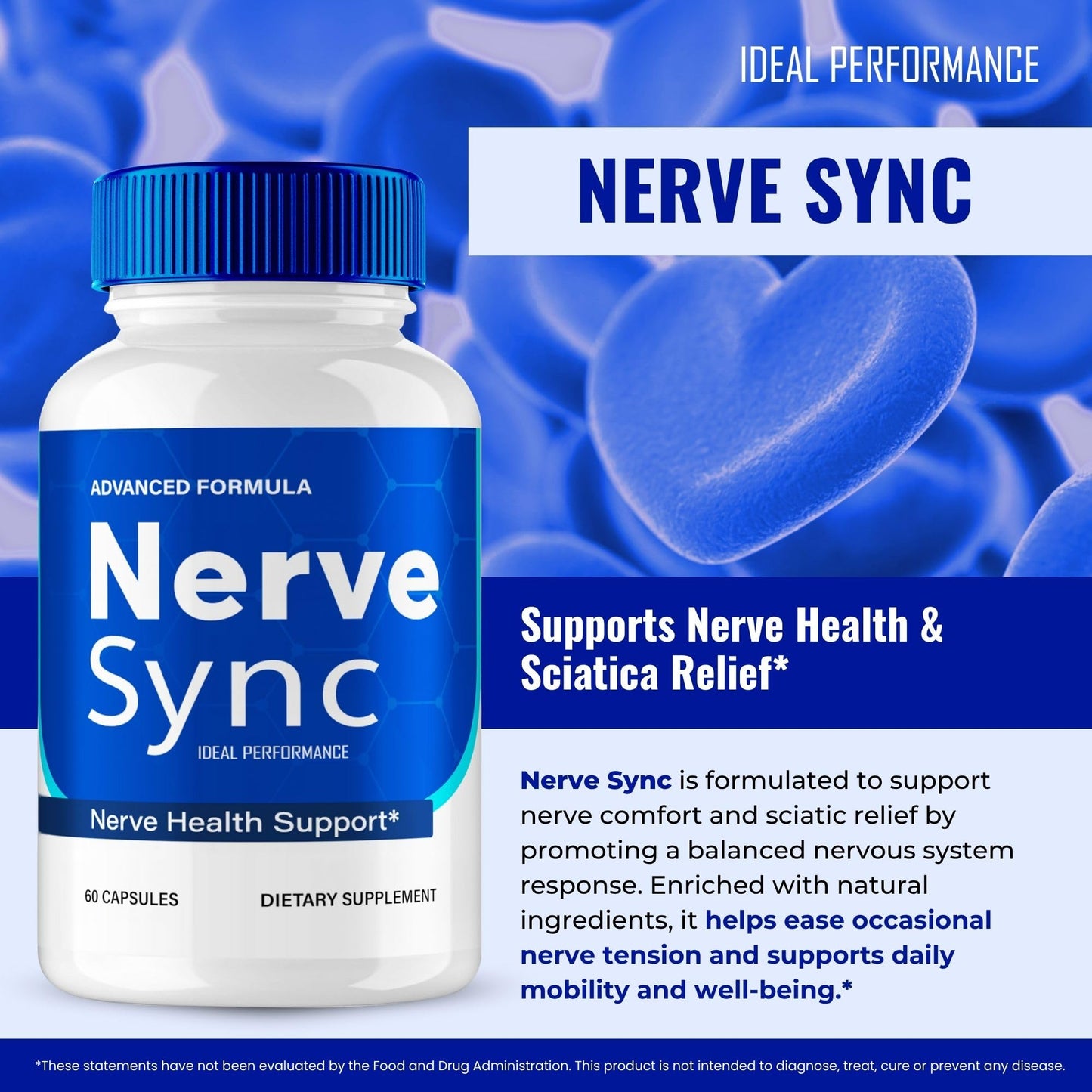 Nerve Sync Capsules – Official Nerve Sync Advanced Nerve Health Supplement Pills, Maximum Strength (3 Pack)