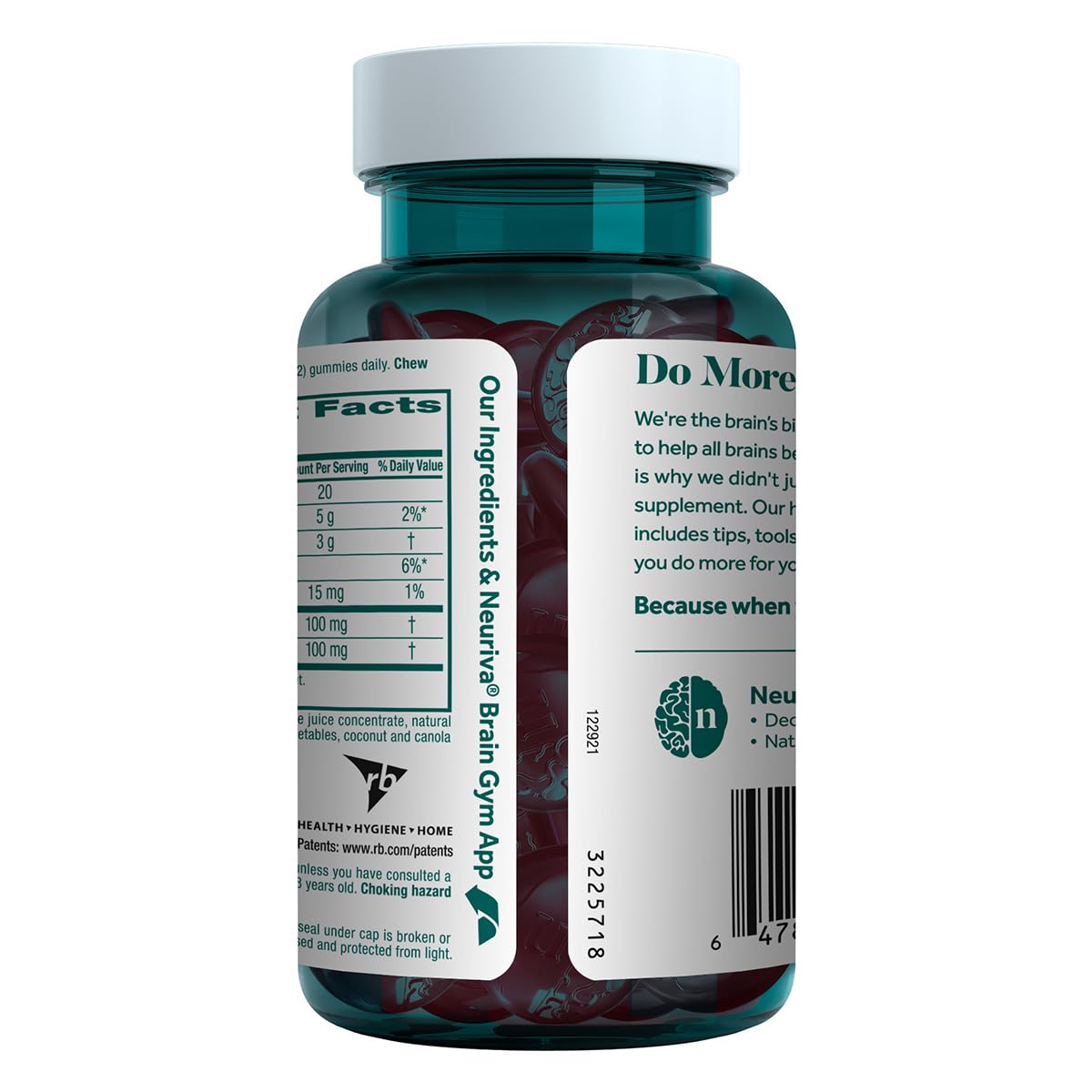 NEURIVA Original Gummies — Focus, Memory & Learning Support (Strawberry)
