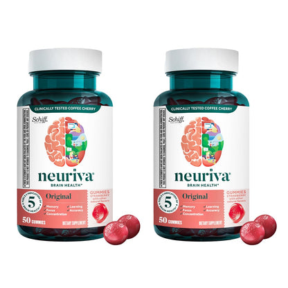 NEURIVA Original Gummies — Focus, Memory & Learning Support (Strawberry)