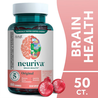 NEURIVA Original Gummies — Focus, Memory & Learning Support (Strawberry)