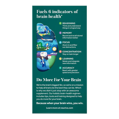 NEURIVA Plus Brain Supplement for Memory & Focus | Clinically Tested Neurofactor & PS