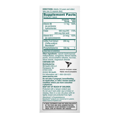 NEURIVA Plus Brain Supplement for Memory & Focus | Clinically Tested Neurofactor & PS