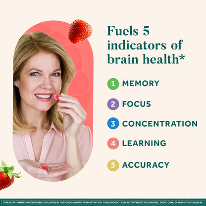 NEURIVA Original Gummies — Focus, Memory & Learning Support (Strawberry)