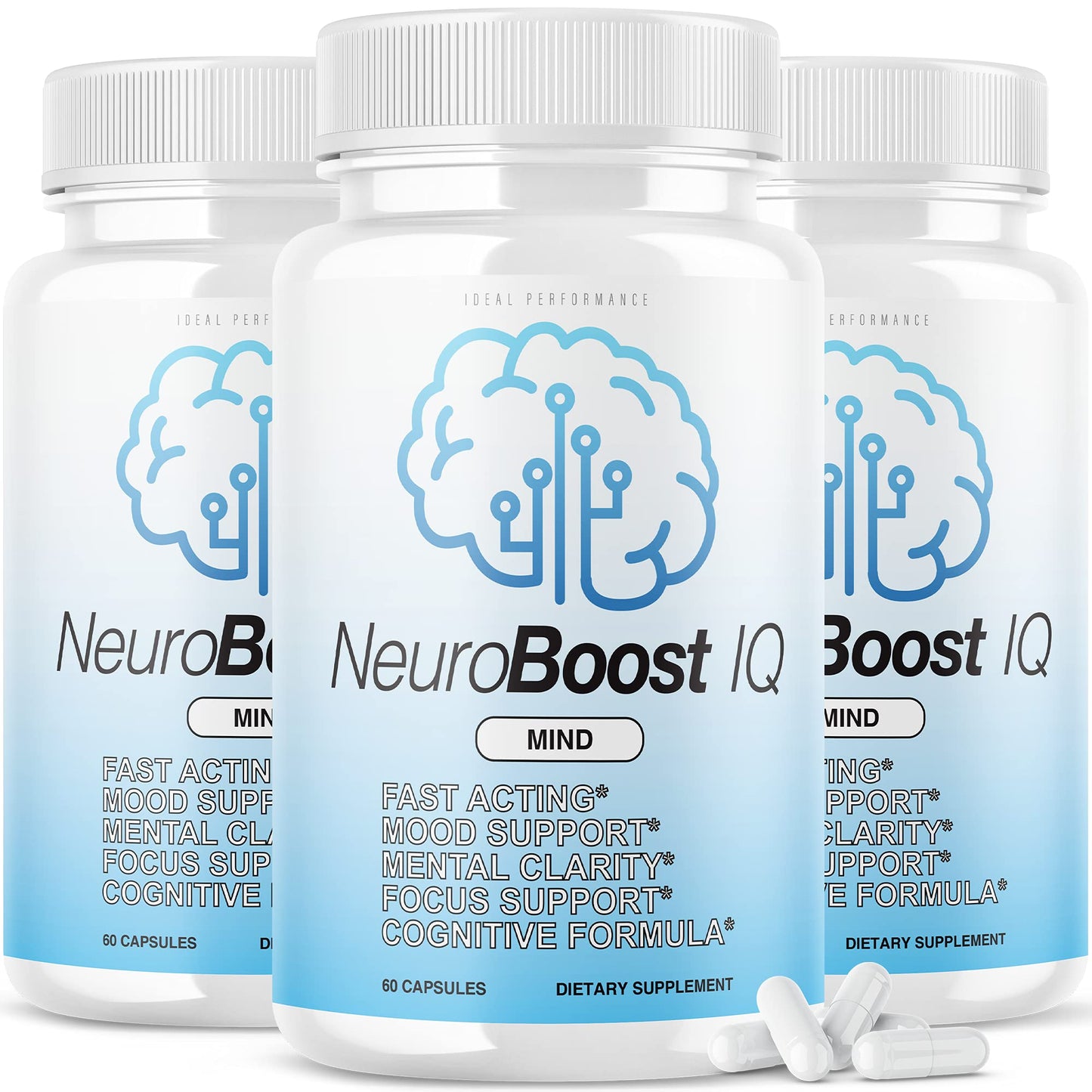 (3 Pack) Neuro Boost IQ Supplement – Brain Pills (180 Capsules) | Neuro Booster Neuroboostiq