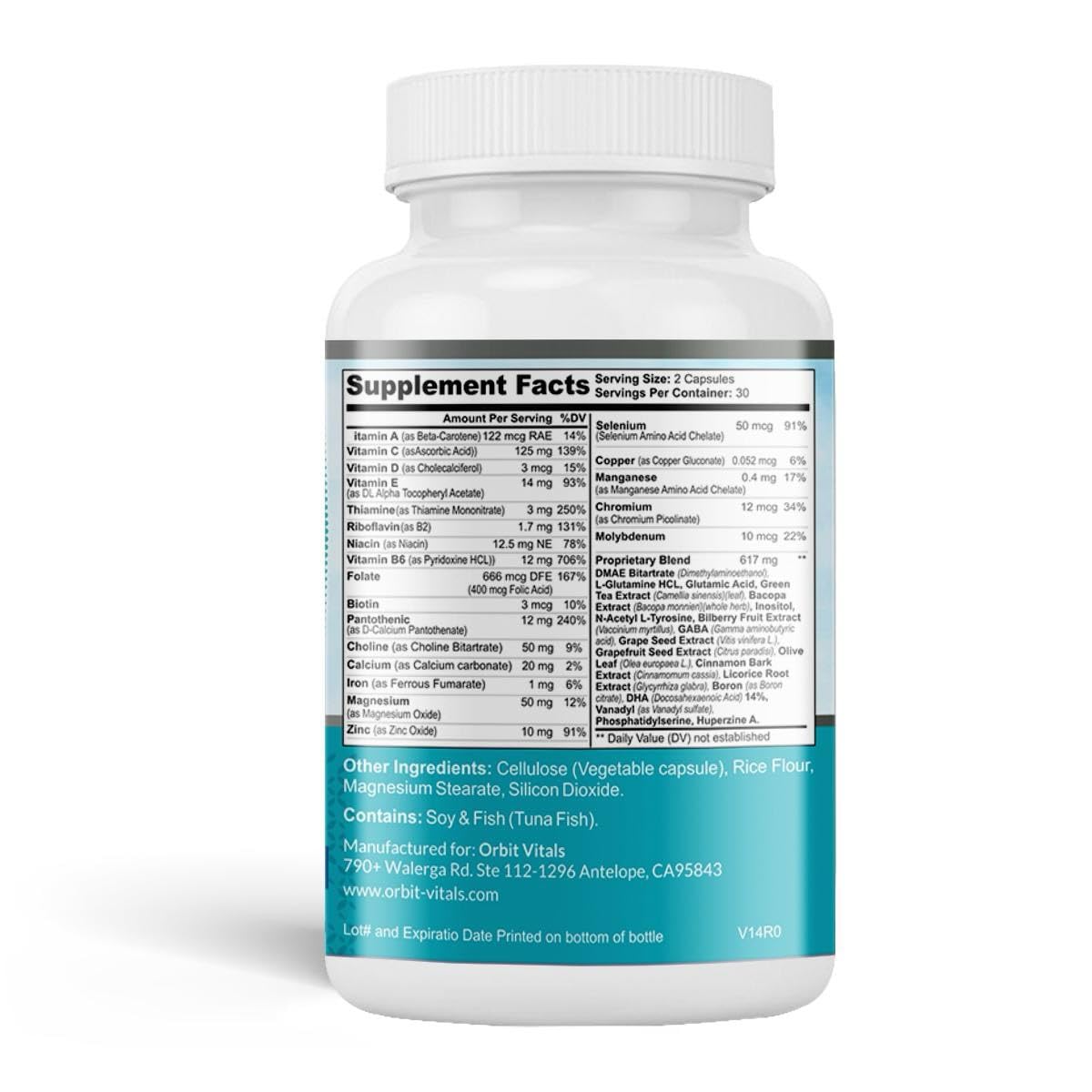Neuro Brain Support Supplement for Memory | Focus, Clarity & Mental Speed - 60 Capsules