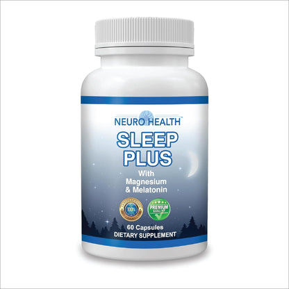 Neuro Health Sleep Plus Sleep Aid – 60 Capsules | Magnesium, Melatonin & Ashwagandha