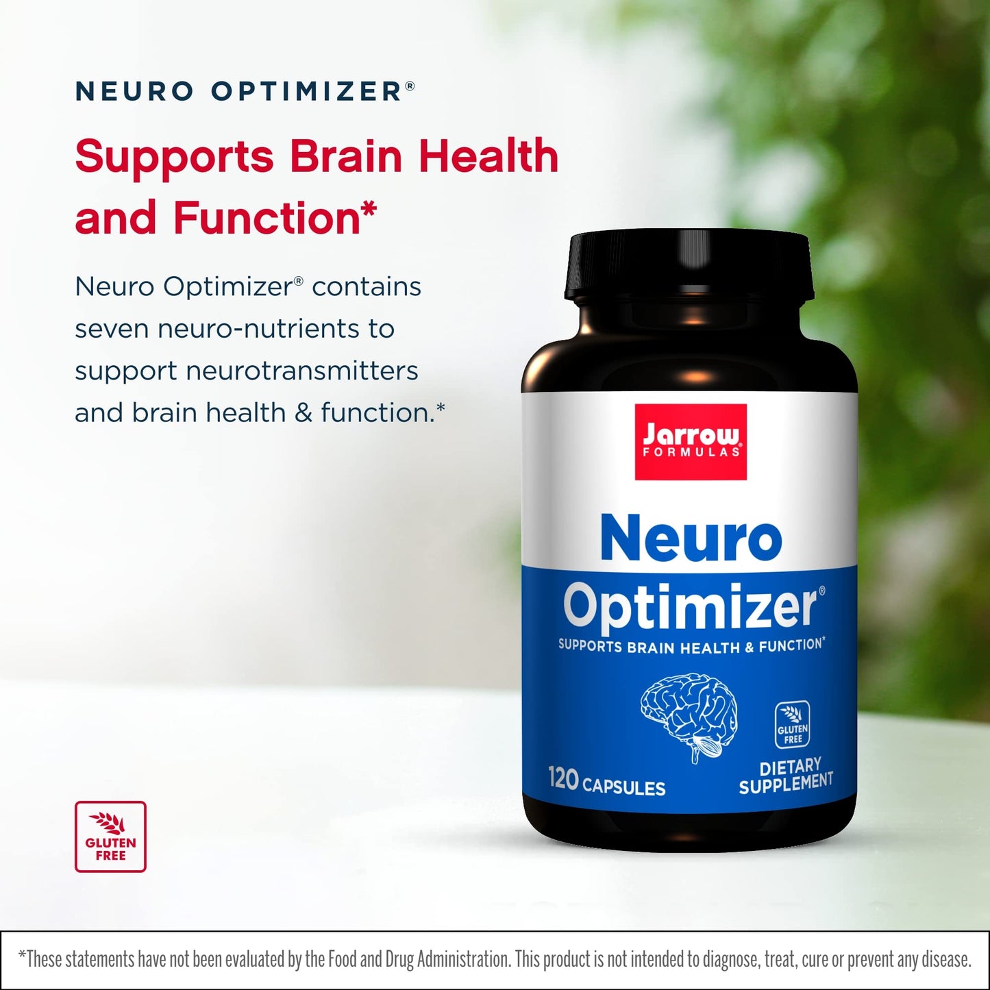 Jarrow Formulas Neuro Optimizer – 2-Pack, 120 Capsules | Brain Health