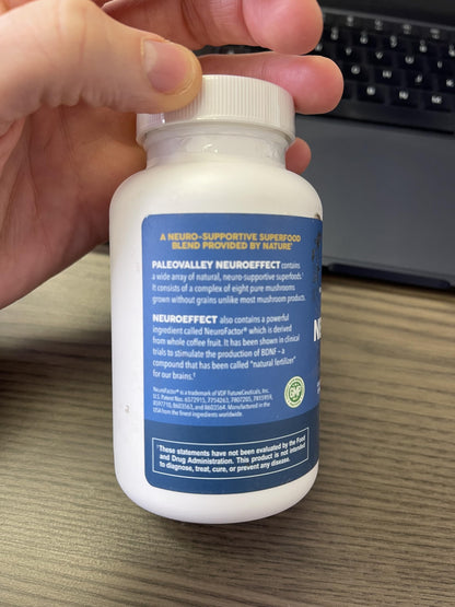 Paleovalley NeuroEffect: Focus, Memory & Energy with 8 Mushroom Extracts | 28-Day Supply