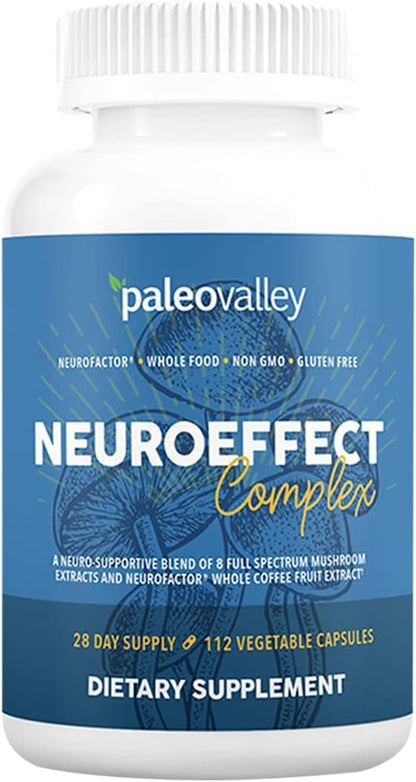 Paleovalley NeuroEffect: Focus, Memory & Energy with 8 Mushroom Extracts | 28-Day Supply