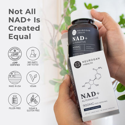 Neurogan NAD+ Alternative & NADH Precursor Capsules – 900mg NAD Supplement, 90 Capsules, Made in USA