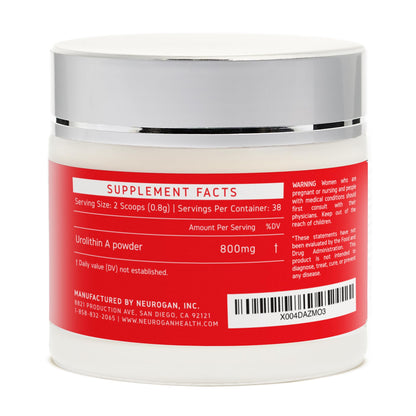 Neurogan Urolithin A Powder 800mg – Daily Wellness, Vegan & Gluten-Free | 30.4g