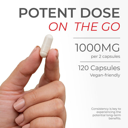 Neurogan Urolithin A PRO Capsules - 1000mg, 120 Count | Ultra Micronized Urolithin A