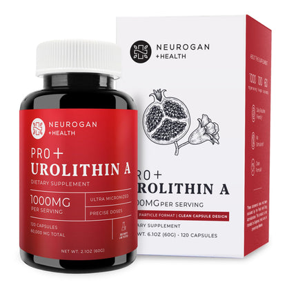 Neurogan Urolithin A PRO Capsules - 1000mg, 120 Count | Ultra Micronized Urolithin A