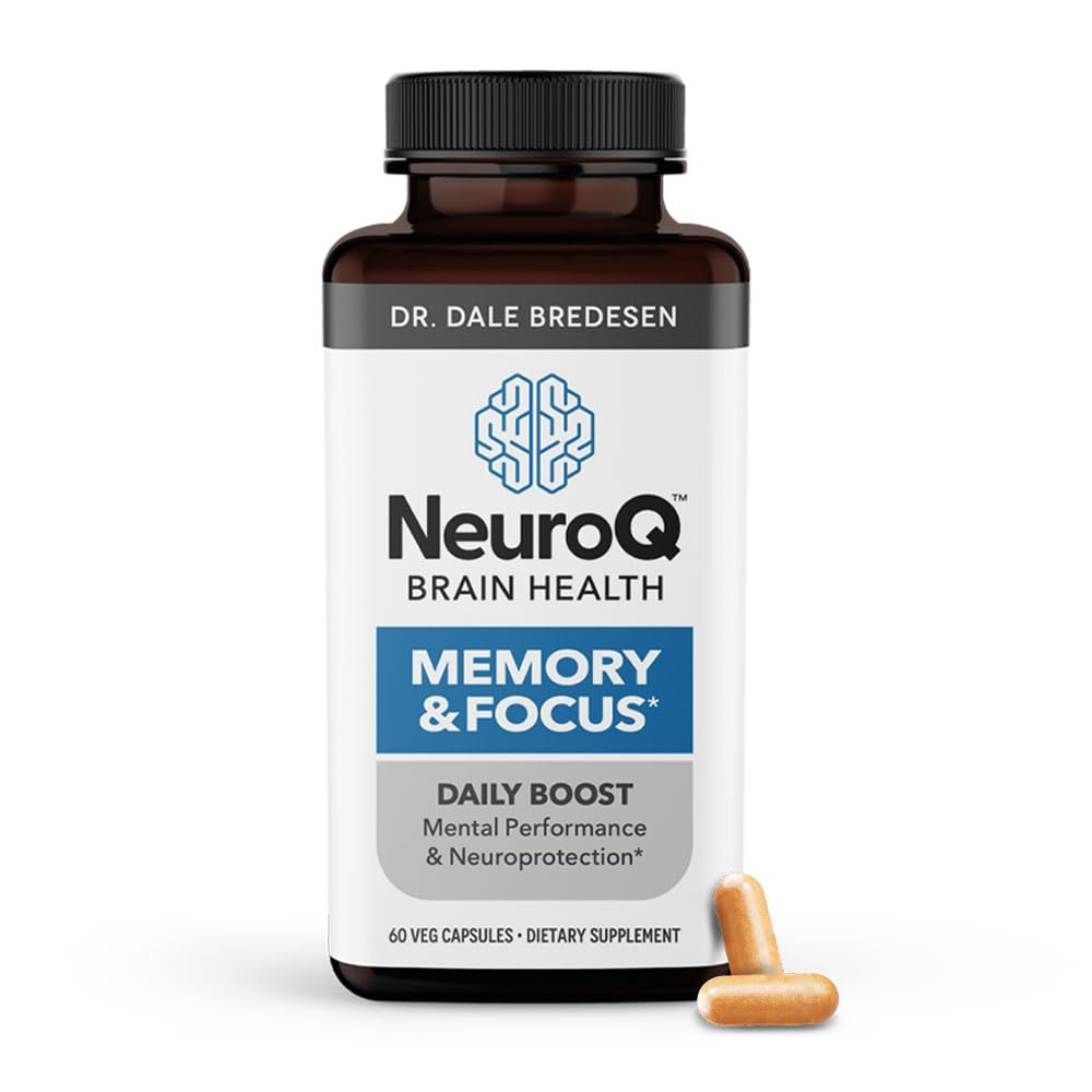 LifeSeasons NeuroQ Memory & Focus – Cognitive Support Capsule with Gotu Kola, Ginkgo, PS, Coffee Fruit & Propolis – 60 Capsules