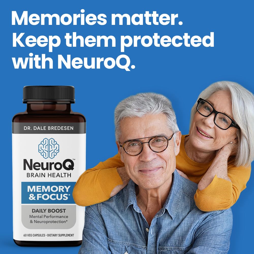LifeSeasons NeuroQ Memory & Focus – Cognitive Support Capsule with Gotu Kola, Ginkgo, PS, Coffee Fruit & Propolis – 60 Capsules