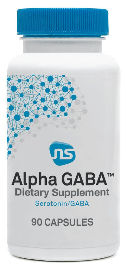 NeuroScience Alpha GABA – Non-Drowsy Calm Aid with L-Theanine, Lemon Balm, Sensoril Ashwagandha & Vitamin B6 (90 Capsules)