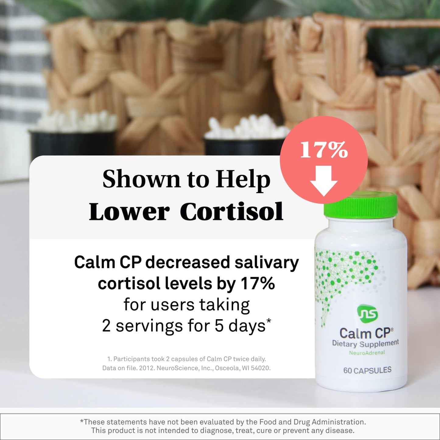 NeuroScience Neuro Adrenal Support – Calm Sleep, Immune Support & Cortisol Balance (60 Caps)