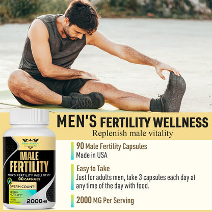 Neusupp Male Fertility Supplements – Maca, Zinc & Folate for Sperm Quality (Pack of 4)