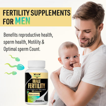 Neusupp Male Fertility Supplements – Maca, Zinc & Folate for Sperm Quality (Pack of 4)