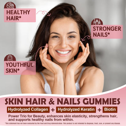 NEVISS Hydrolyzed Collagen Gummies – Multi-Type Collagen I–V & X with Vitamin D3 (120 ct)