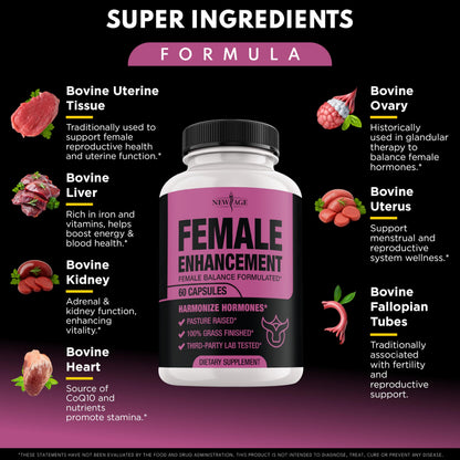 NEW AGE Beef Organ Supplement for Women – Hormone Balance & Wellness