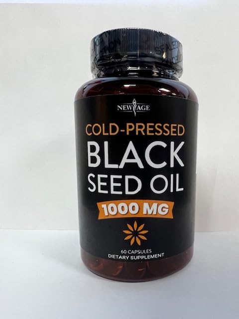 NEW AGE Black Seed Oil Softgel Capsules – Premium Cold-Pressed Nigella Sativa (Non-GMO, Vegetarian, 3 × 90)