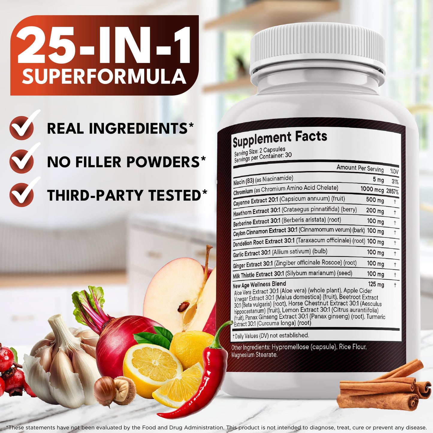 New Age Cayenne Pepper Capsules with Hawthorn Berry – 180 Count