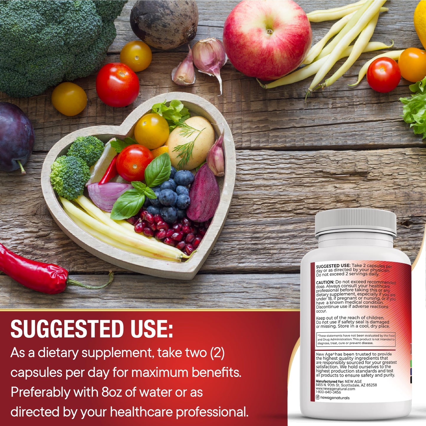NEW AGE COQ10 200mg + Red Yeast Rice | Omega 3-6-9 Magnesium Complex | Vitamin K2 D3 | 180 Count