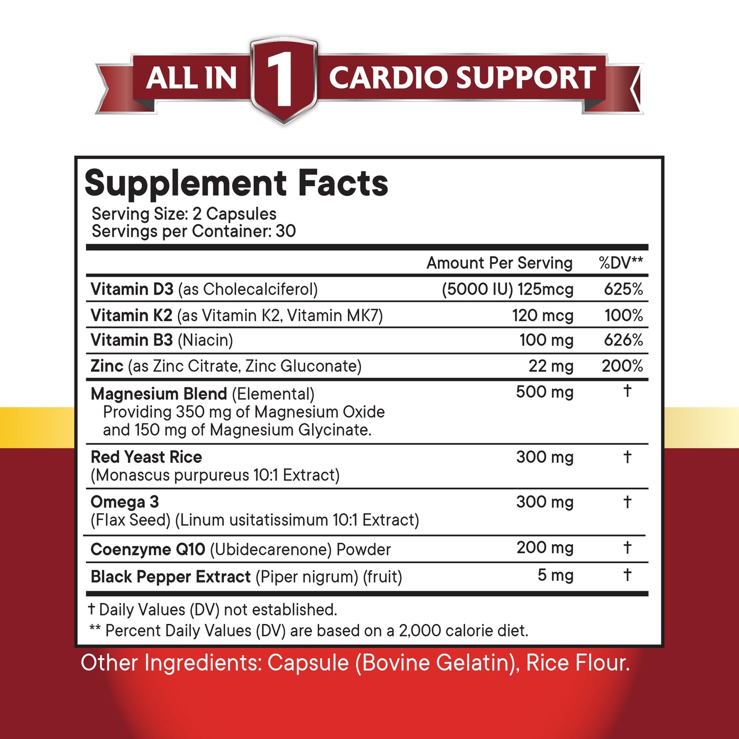 NEW AGE COQ10 200mg + Red Yeast Rice | Omega 3-6-9 Magnesium Complex | Vitamin K2 D3 | 180 Count