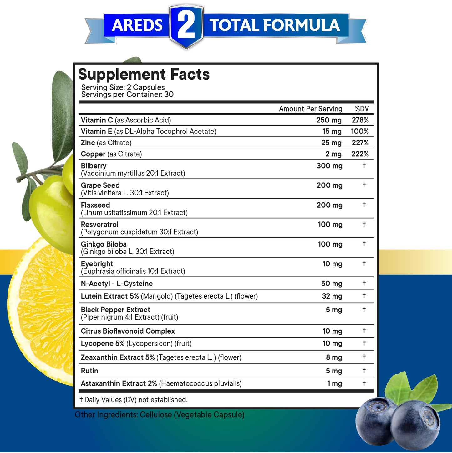 NEW AGE Eye Health Vitamins – Bilberry, Lutein & Zeaxanthin, AREDS 2 Blend, 180 Count