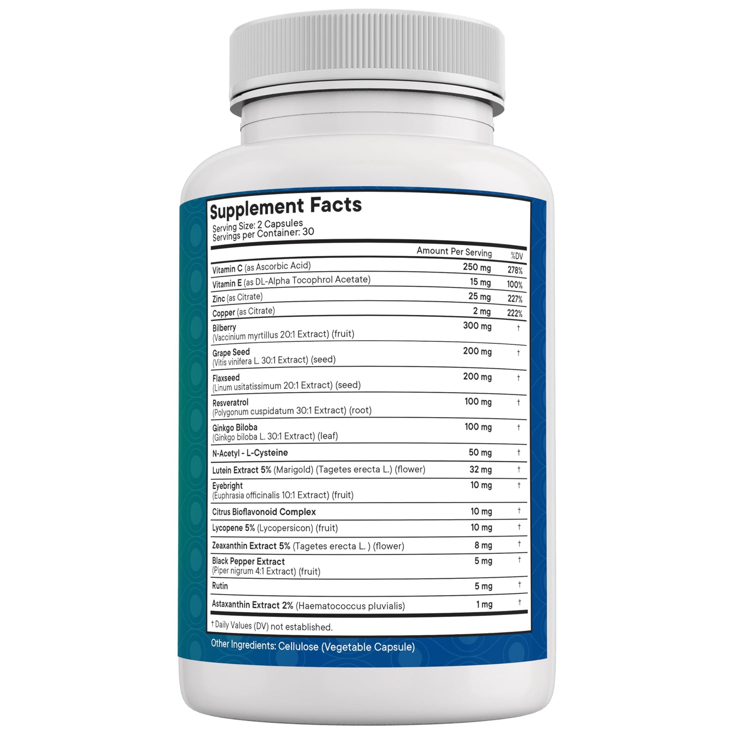 NEW AGE Eye Health Vitamins – Bilberry, Lutein & Zeaxanthin, AREDS 2 Blend, 180 Count