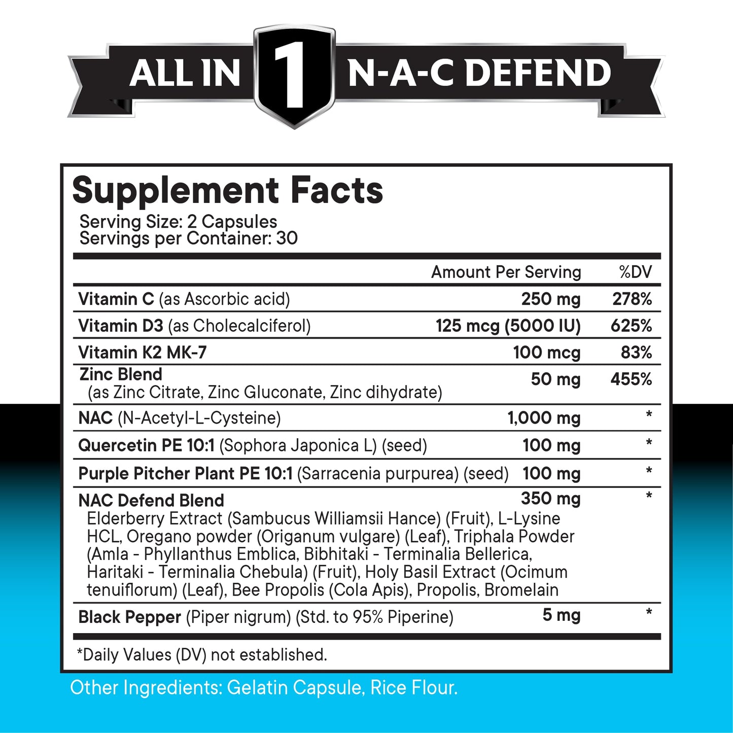 NEW AGE NAC Supplement with Vitamin D3, K2, Zinc – 180 Count