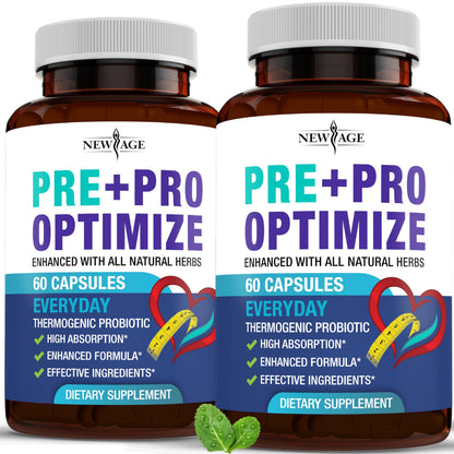 NEW AGE Pro Optimize Probiotics — 70B CFU, Dong Quai, Menopause Support (Pack of 2)